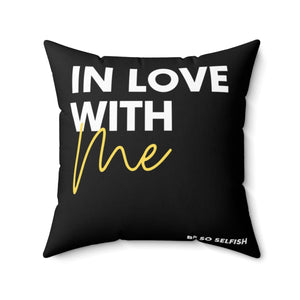 In Love with Me "Yellow" Square Pillow