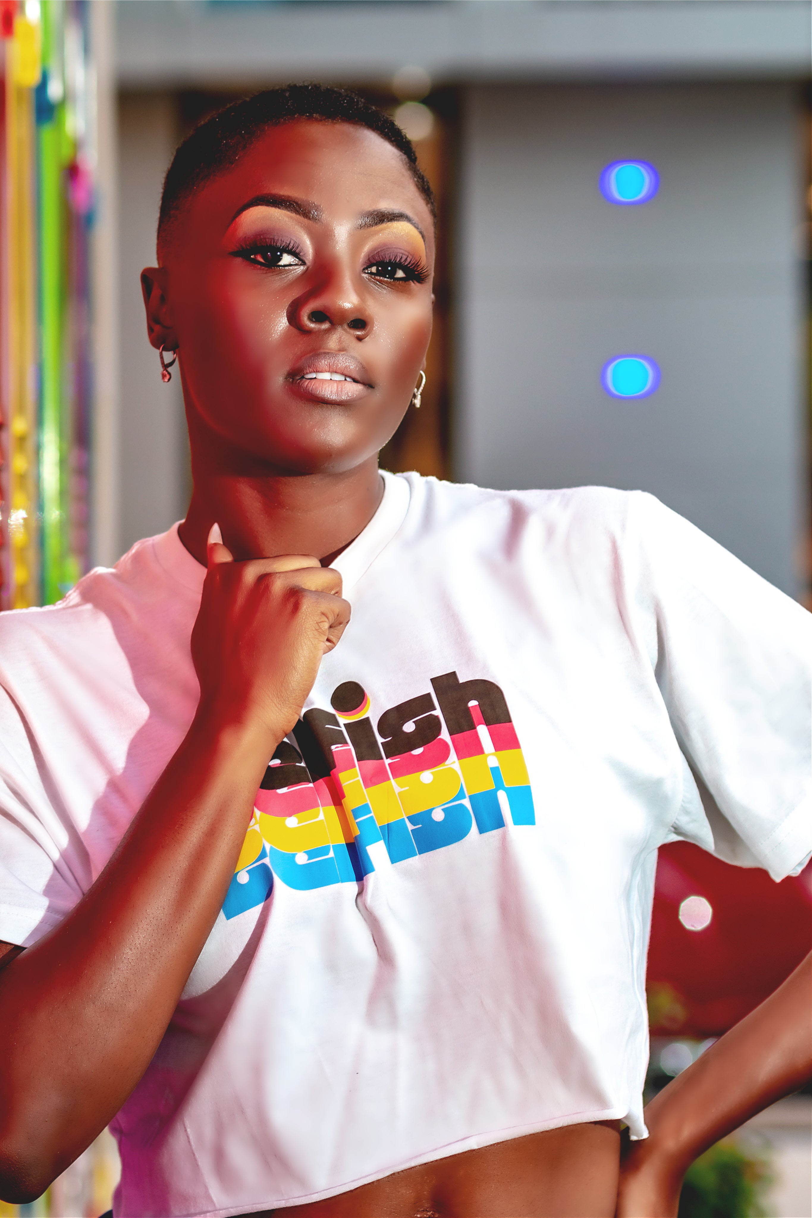 Shirt "SELFISH RAINBOW" Crop Top